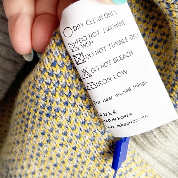 Ader Error Gray Wool Cardigan Jacket - Picture 12 of 14